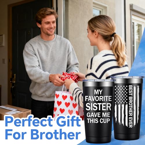 SpenMeta Gifts for Brother - Brother Gifts from Sister - 20oz Tumbler Cup - Image 2