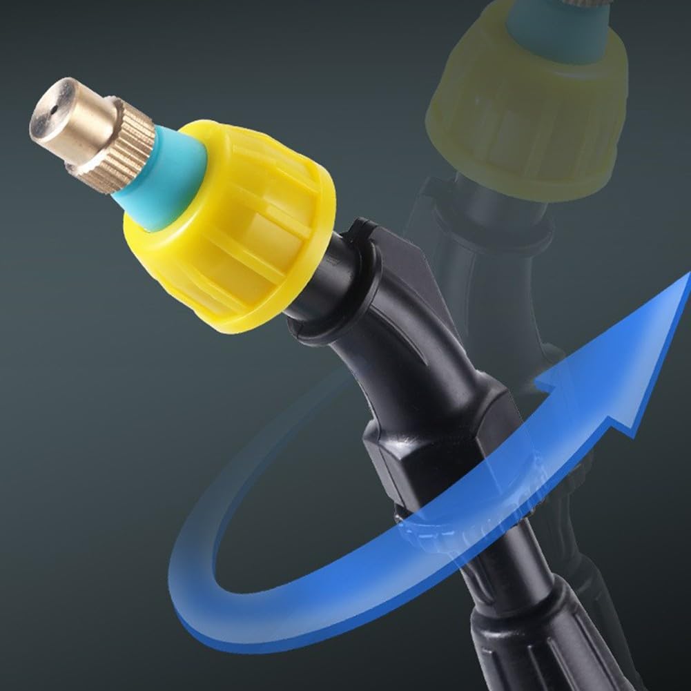 Spruzzatore elettrico da giardino, 8 l, ricaricabile, pressione per rondella con 2 ugelli, bacchetta regolabile, per la cura delle piante, irrigazione del prato, 8 l