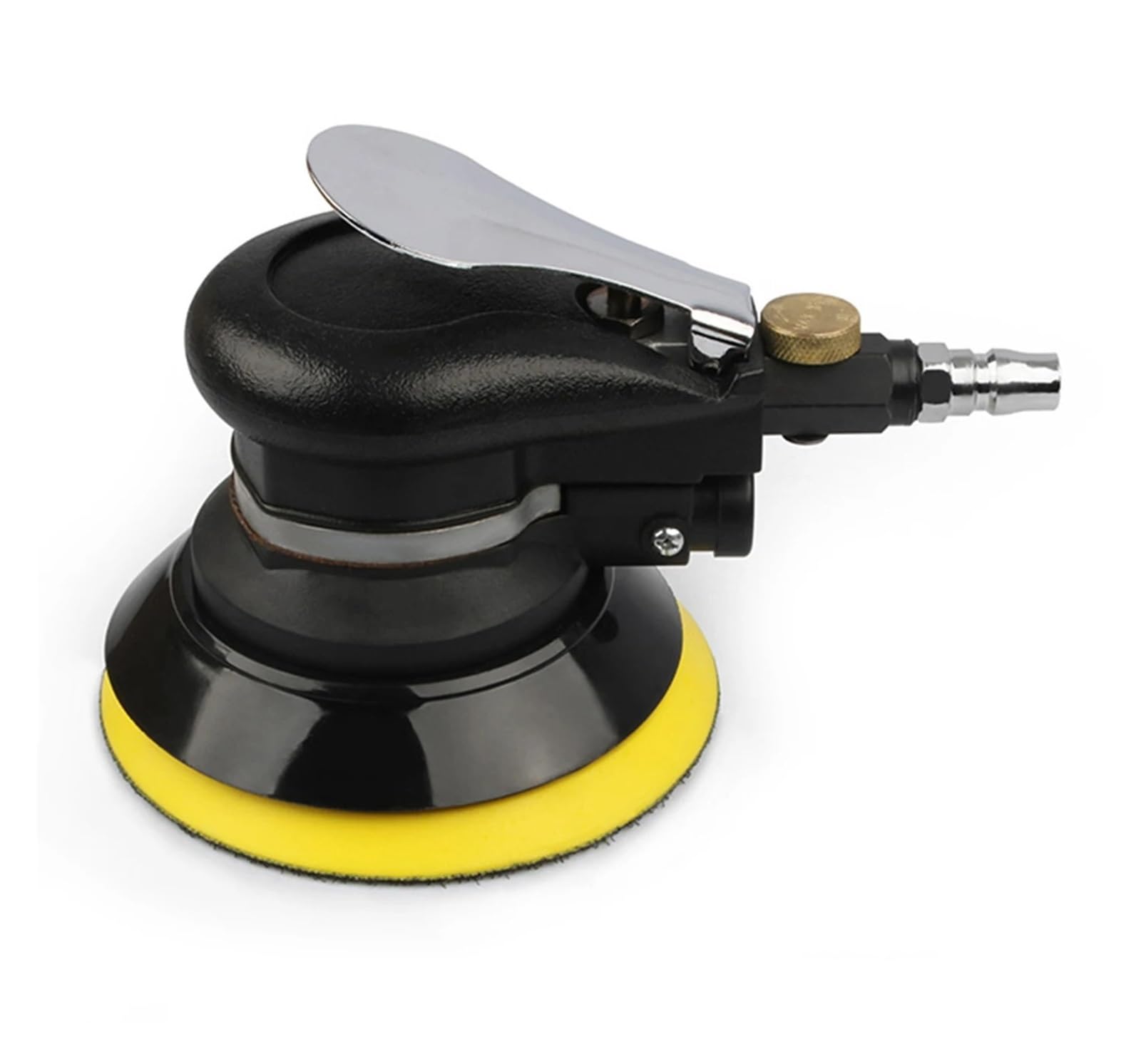 Pneumatic Orbital Sander 5"/6" Car Polisher Polishing Sanding Machine Grinding Waxing Tools Air Random Orbital Sander Multi-Purpose Use(5 inch Non-Vacuum)