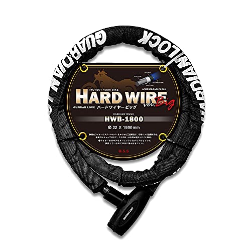 INFIMO ワイヤーロック GUARDIAN LOCK ハードワイヤー ビッグ Black HWB-1800