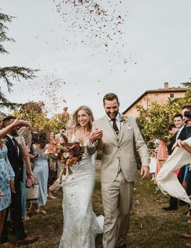 Men's Linen Suit 3 Piece Suits Slim Fit Beach Wedding Summer Casual Groomsmen Blazer Pants and Vest Tuxedo Set3