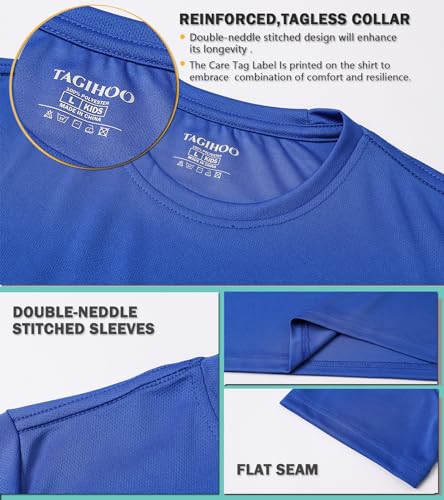 5 Pack Boys Mesh Athletic Quick Dry Short Sleeve Workout Moisture Wicking Active T-Shirt for Kids4