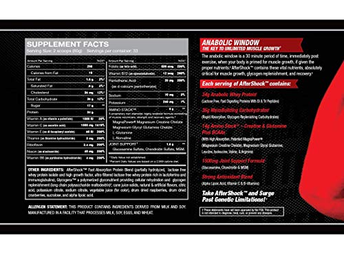 Myogenix Aftershock Post Workout, Unlimited Muscle Growth | Anabolic Whey Protein | Mass Building Carbohydrates | Amino Stack Creatine and Glutamine Plus BCAAs | Wild Berry Blast 5.82 lbs - Image 7