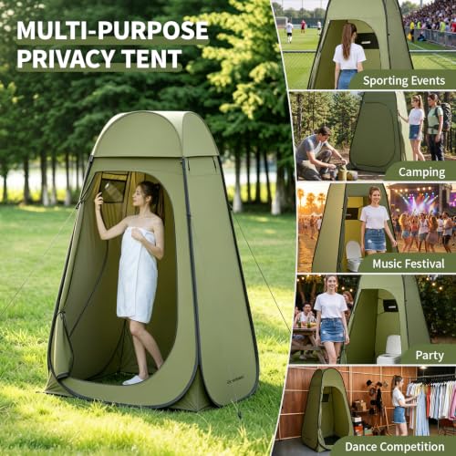EchoSmile Pop Up Shower Tent Portable Outdoor Privacy Camping Changing Tent miniatura 3
