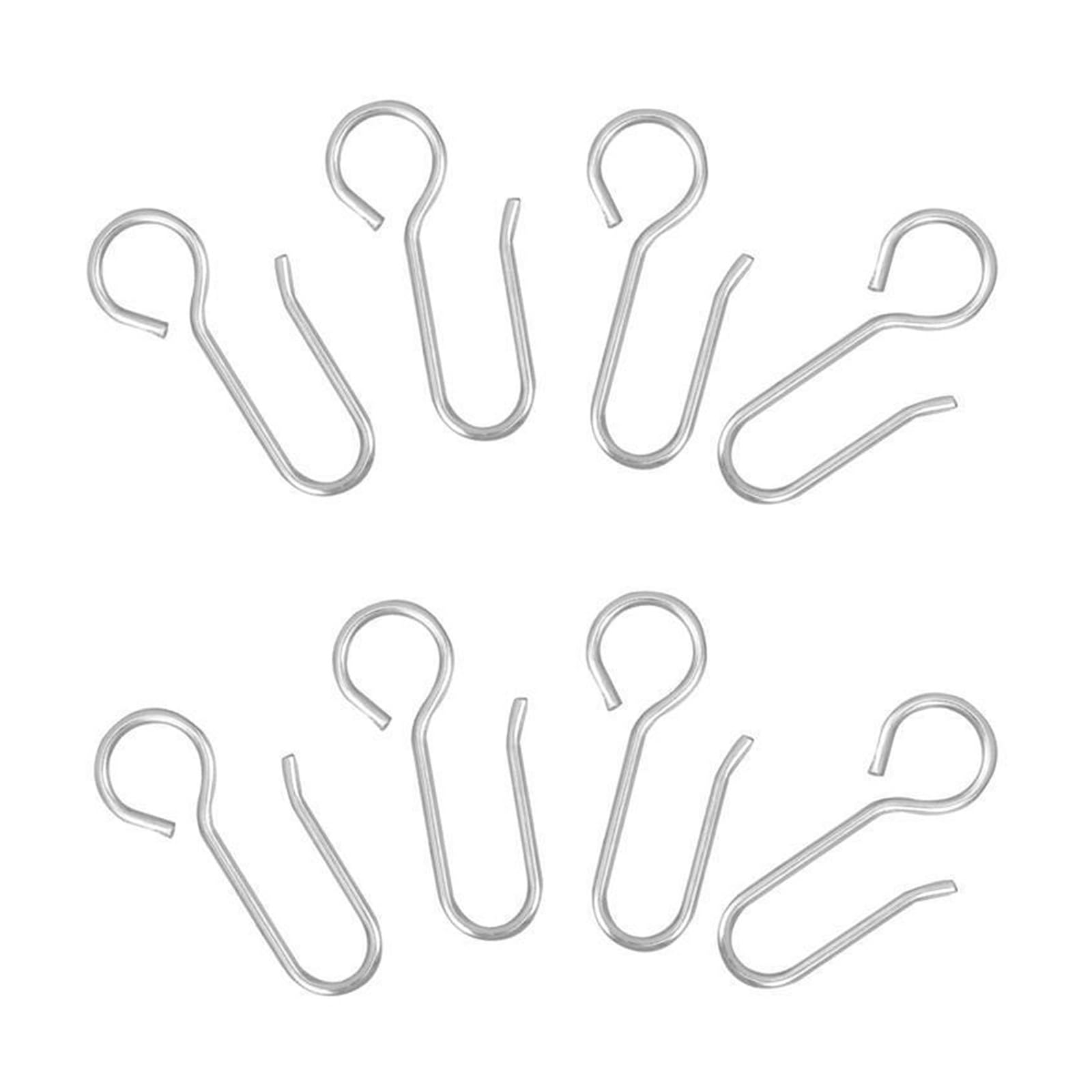 Curtain Hooks 100Pcs Metal Ceiling Curtain Hooks Zinc Plated Steel Drapery Track Hook Shower Decorative Accessories For Office Bathroom