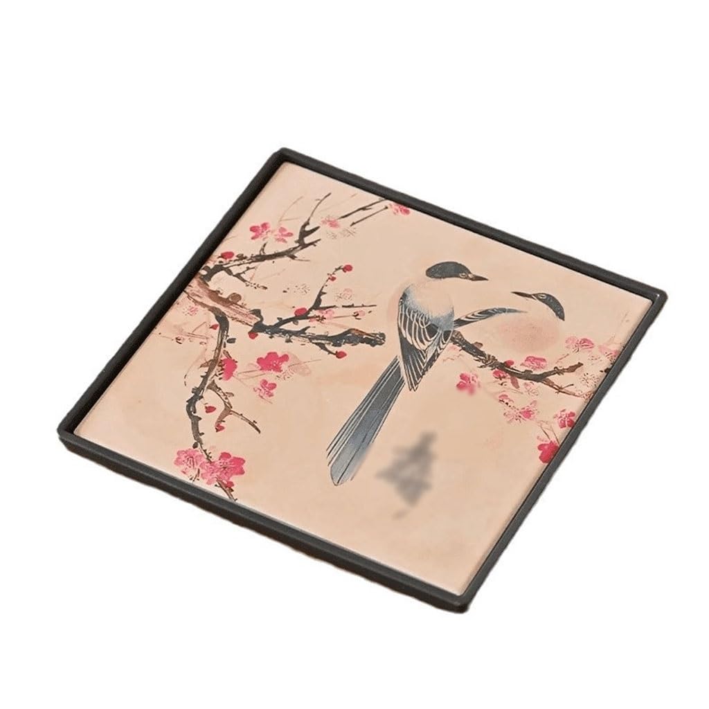 Bandeja para Servir té Bandeja de té Retro Creativa, Mesa de té de Drenaje for el hogar, Bandeja de té seco Absorbente, Bandeja de Estilo Chino, Soporte for Olla Bandeja de Mesa de Centro
