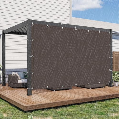 Abrotain Sun Shade Sail 6'6'x9'9' Waterproof Shade Cloth Canopy Sunshade Camping Tarps Tent Cover with Grommets for Backyard Yard Deck Patio Pergola Garden Outdoor