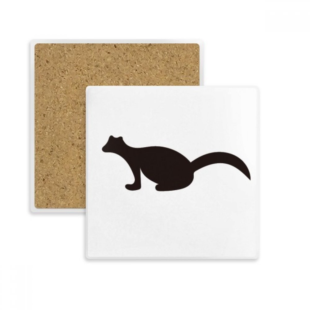 Tasse porte putois noir pierre absorbante anti-traces pour table