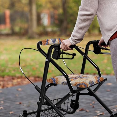 Image of Dragonfly Rollator Seat and Backrest Covers, Universal Soft Walker Seat Covers, Adjustable Accessories for Seniors with Seat Cover