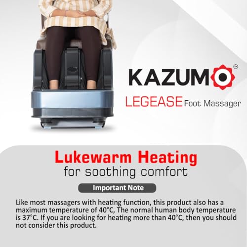 Image of LegEase Foot Massager with 40C Warm Therapy, 4-Motor Rolling & Kneading Massage for Relaxation & Fatigue Recovery, Pain Relief Foot Calf & Leg Massager with Vibration, Boosts Blood Circulation, Ergonomic Design (Blue)