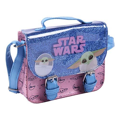Cerdá Life'S Little Moments 2100003344, Bolso Bandolera Infantil De Mandalorian Con Licencia Oficial De Star Wars Para Niñas, Azul, 18,5 X 14 X 5 Cm