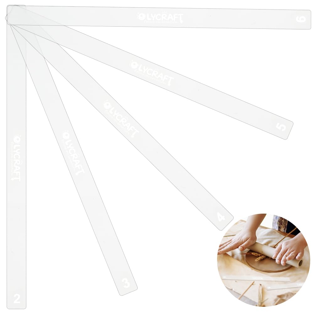 Agatige 6 Pièces Règles De Rouleau à Pâtisserie, Guides De Rouleau à