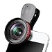 Universal HD Iphone Lens - Luxsure 140° Super Wide Angle Lens + 15x Macro Lens, Clip on Cell Phone Camera Lens Kit for iPhone 7 plus/7/6/5/4, Android/Samsung & Most Smartphones (Black)