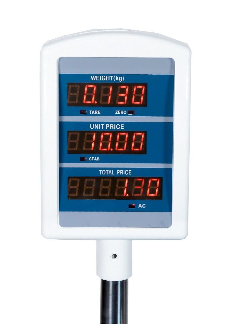 Bascula comercial digital de 40kg Kilos peso uso domestico o profesional doble pantalla led balanza electronica
