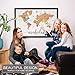 Scratch Off Map of The World | Deluxe Watercolor Wanderlust Edition | XL Size 36