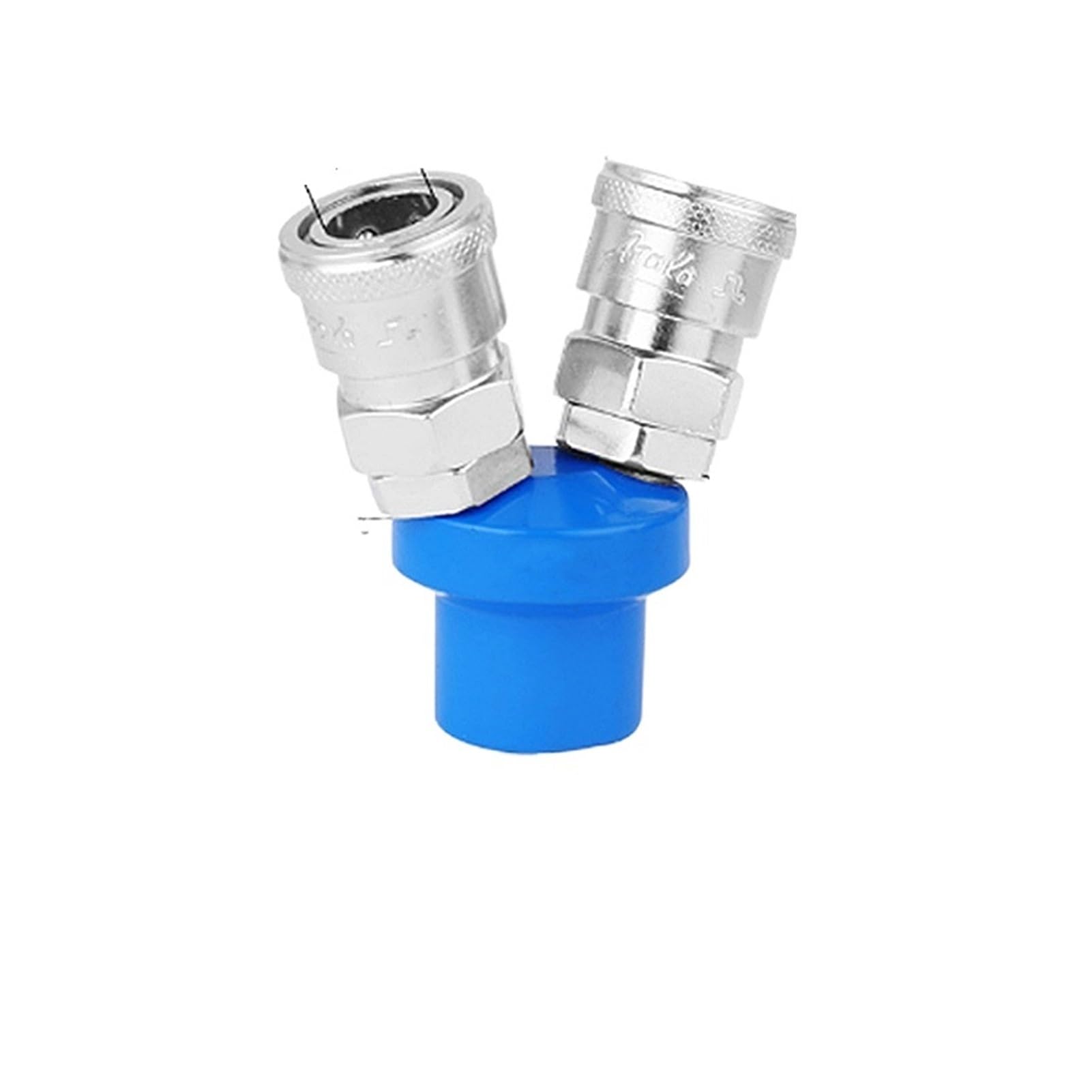 Auoqkqut One Color Two-Way Three-Way Pneumatic Fittings C Type Quick Compressor Coupler For Pump Pneumatic Tools Round Auto-Lock Connector Set (Color : Round 2-Way)
