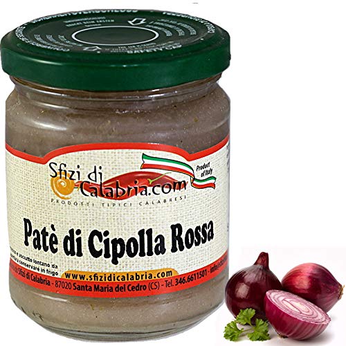 Patè Crema di Cipolla Rossa sott'olio in vaso da 190gr Ottimo per cucina, bruschette pasta crostini