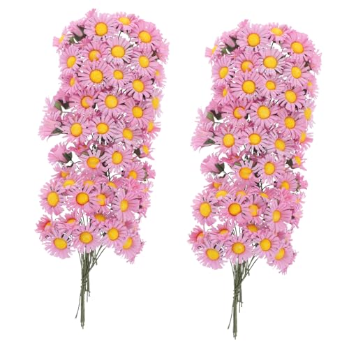 GALPADA 100Piezas Margaritas Artificiales Falsas Flores para Decoraciones para Bricolaje y Arreglos Interiores y Exteriores