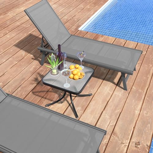 Mesa de centro metálica resistente con tablero de cristal templado 3