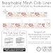 Sweet Jojo Designs + BreathableBaby 2-Piece Breathable Mesh Crib Liner Set (Blush Pink Boho Shabby Chic Floral) for Girls, Baby, Infants/Newborn Nursery (Bohemian, Vintage, Garden, Watercolor, Rose)
