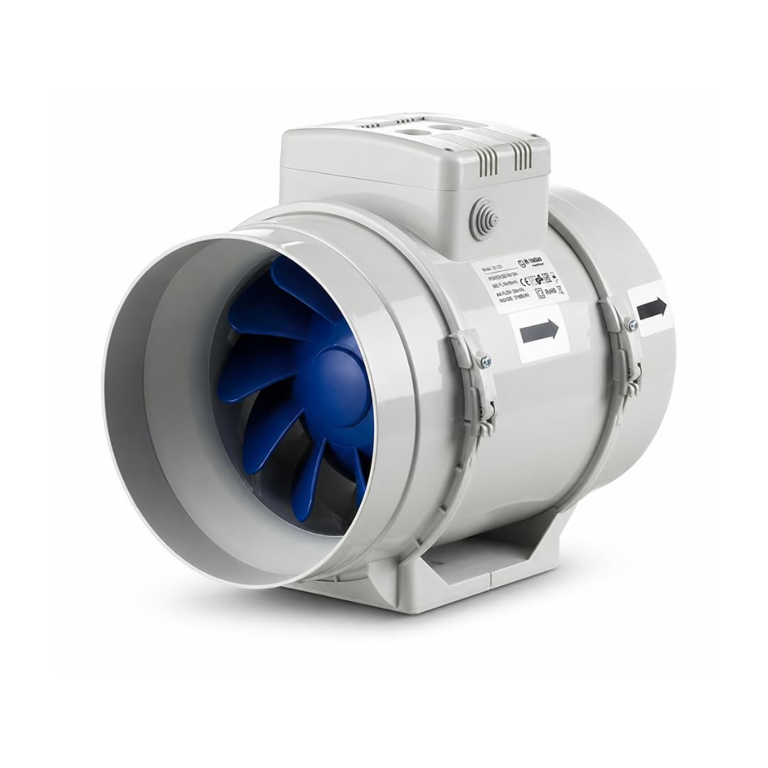 Blauberg TURBO-200 Mixed Flow In-Line Extractor Fan 200mm 108W