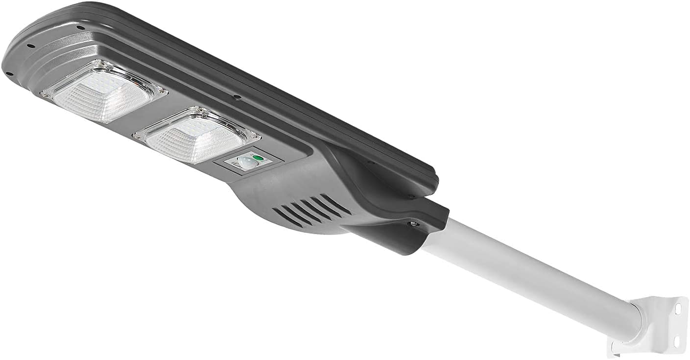 SHANNY LED Solar Street Light, 6000LM Outdoor Solar Panel Street Lights Dusk to Dawn with Radar Sensor for Parking Lot, Yard, Garage, Patio (200)