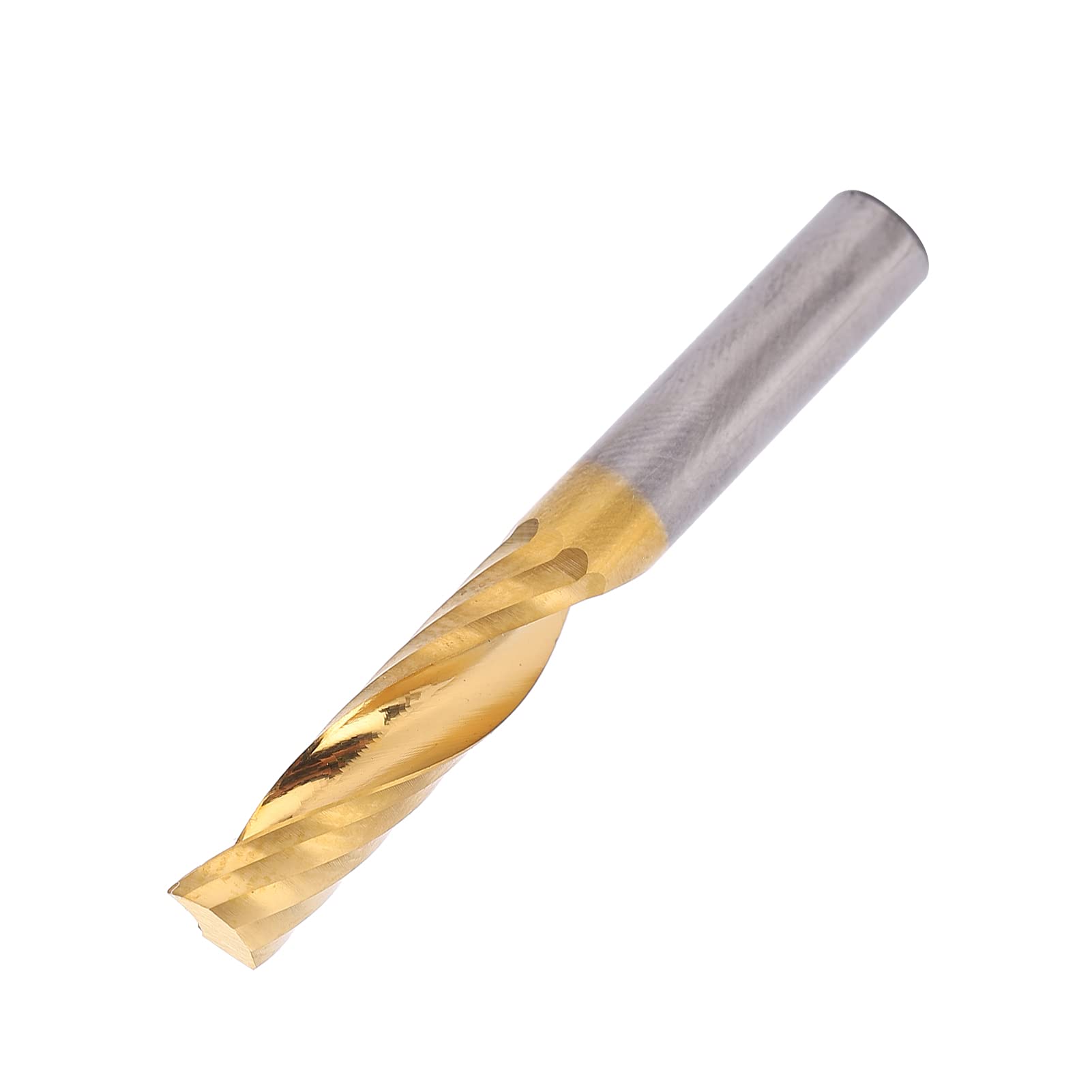 5 pezzi di frese a spirale in acciaio ad alta velocità, set di fresa a candela CNC per alluminio, ottone e rame, fresa rivestita in titanio 6 mm x 25 mm x 50 mm per lavorazione del