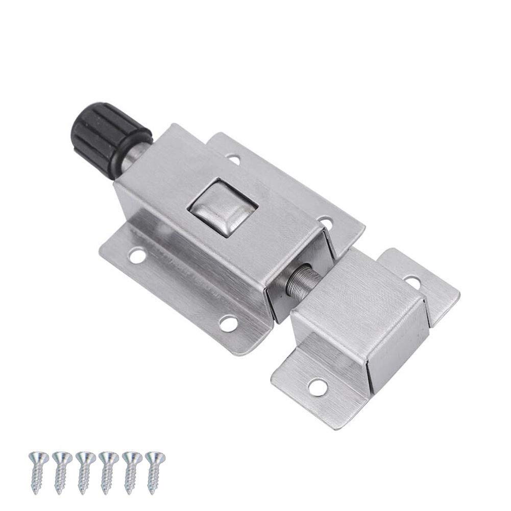 Nvsfzgiyg One Color Lock Latch,Sliding Bolt,Door Bolts,Stainless Steel Safety Spring Push Butto Barrel For Bathroom Toilet Window Furniture Pet Gate