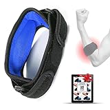 1 Und Cinta Codo Tenista - Coderas para epicondilitis, Coderas de golfista ajustable Cinta de compresión para el codo. Codera epicondilitis tendinitis, Cintas para codo de tenista, Cricket. (Azul)