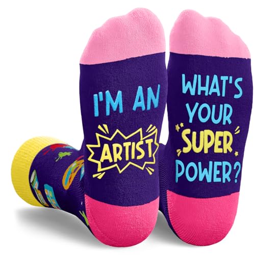 Zmart Artist Gifts for Women Teen - Cool Artist Socks