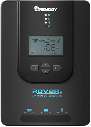 Miniatura 2 de Renogy Controlador de carga solar (Bluetooth) -Rover 30A 12V24V Auto DC Entrada MPPT Controladores de carga para paneles solares LCD ajustable para