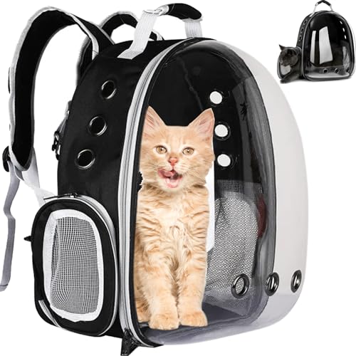 Haustier Rucksack Purlov mit transparentem Plexiglas Atmungsaktiv Raumkapsel für 10kg 23309