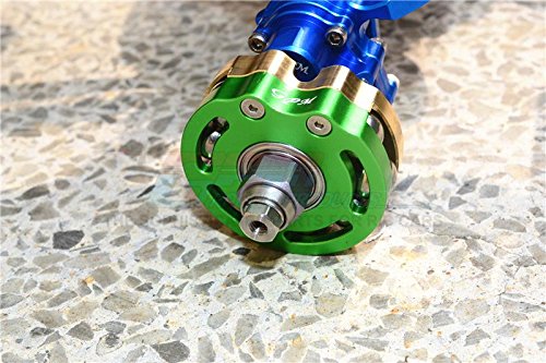 GPM for Traxxas TRX-4 Trail Defender Crawler / TRX-6 MERC-Benz G63 Upgrade Parts Brass Pendulum Wheel Knuckle Axle Weight with Alloy Lid + 23mm Hex Adapter - 1Pr Set Black