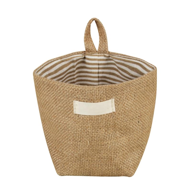 MAGICLULU cesta de almacenamiento juguete bolsa de almacenamiento colgante cesta colgante cestas cesta de yute bolsas cesta de cuerda contenedor pequeño pequeños sacos colgando Yellow