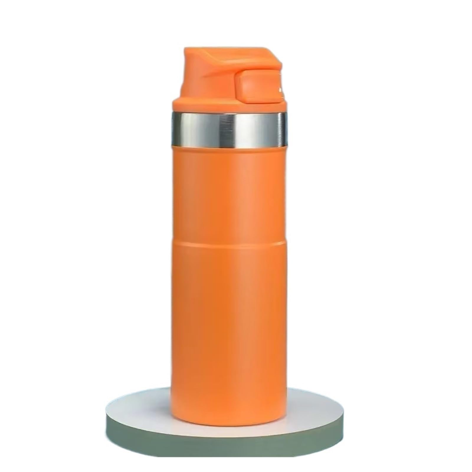 500ml Classic Trigger Action Travel Coffee Mug, 16OZ Double Wall Cup Insulated Sports Portable Bottle(Orange)