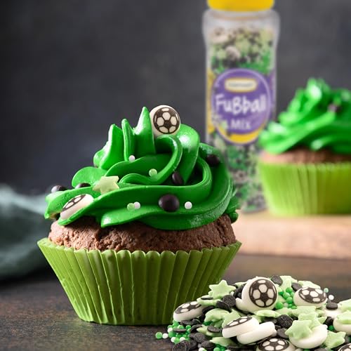 Günthart EM 2024 Fußball Mix Streusel 115g im 2er Set, Fussball Streusel zum Backen von Cupcakes & Muffins, Backdekorationen ideal für EM-Partys, Geburtstage, Taufen oder Einschulungen