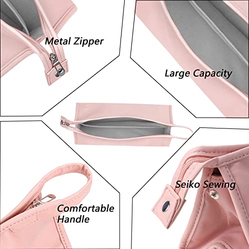 BLESYS HENGSI Storage Bag Travel Pouch for Dyson Airwrap Hair Dryer and Straighteners & Accessories (Waterproof PU Leather-Pink) - Image 3