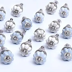 Grey Ceramic Cabinet Knobs- Dresser Knobs 25 Pack- Vintage Knobs- Drawer Pulls- Decorative Knobs- Grey Drawer Knobs- Kitchen Cabinet Knobs- Knobs Pulls- Grey Cabinet Pulls- Door Handles 1.25