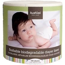 100 Sheets, Flushable & Fully Biodegradable Diaper Liners