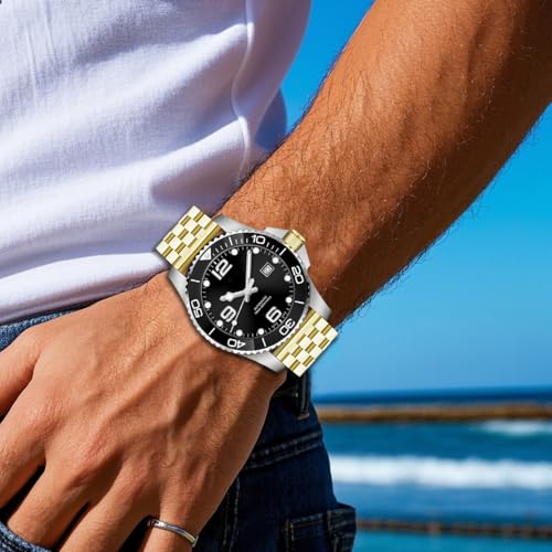 Image of Brushed Metal Watch Bands for Men Women Solid Stainless Steel Watch Band 18 /20 /22 /24 /26mm Watch Bracelet Strap Deployment Double Lock Deployment Buckle Black Silver Blue Gold