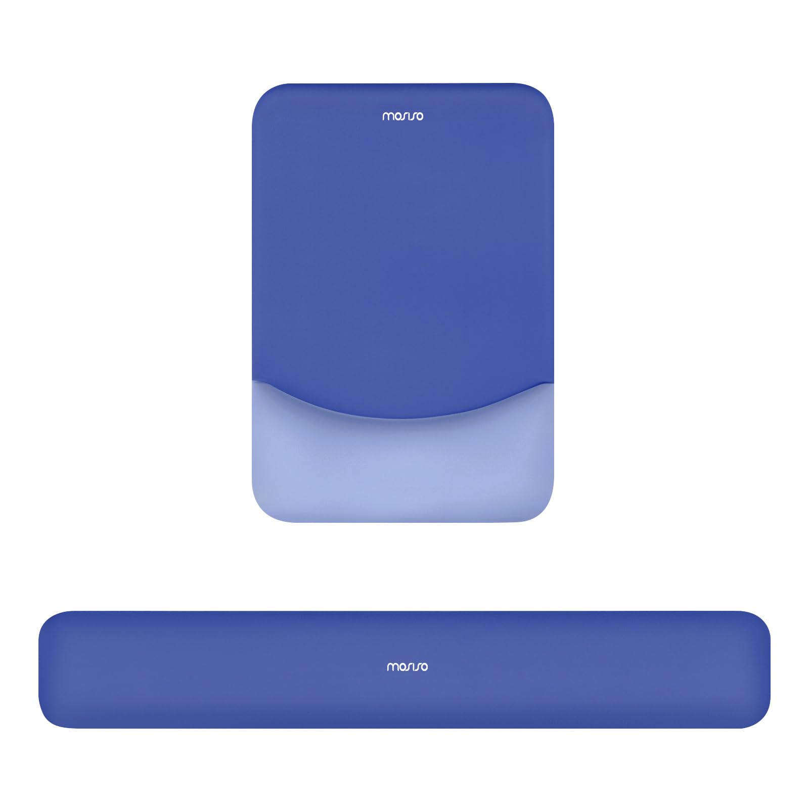 MOSISO Wrist Rest Support for Mouse Pad&Keyboard Set, Rectangular Ergonomic Mousepad Non-Slip Base Home/Office Pain Relief&Easy Typing Pad with