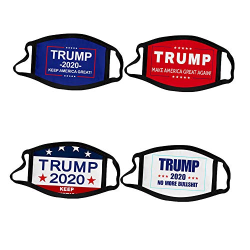 4-PACK | Reusable & Washable Anti Dust Mouth Fashion Balaclava Cover | Bandanna with Carbon Filter Slot | MAGA KAG