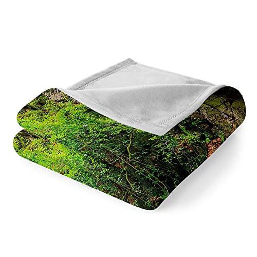 Plaid chaude et douce KnSam en flannel isolante cascade de pierres