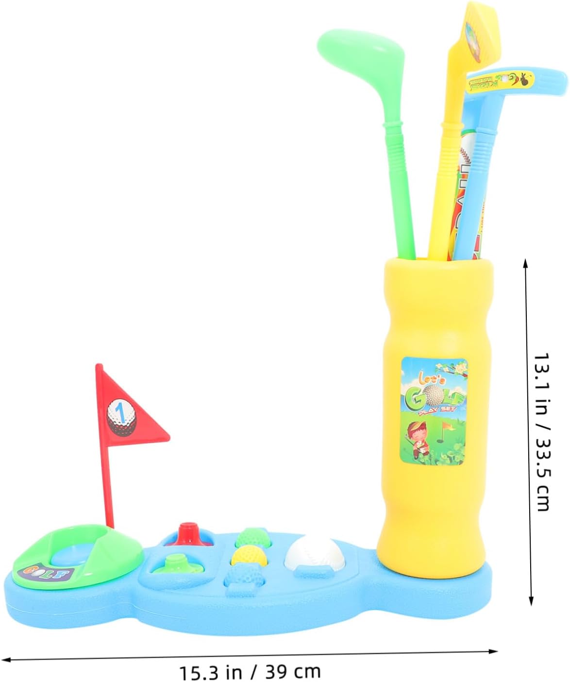 Golf for Outdoor Sports Realistic Golf Clubs and Balls Enhances Hand-Eye Coordination and Imagination Educational Lawn Game for S Exercise and Fun
