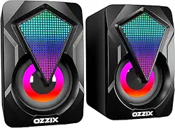 Caixa de Som Ozix 5.1 para Home Theater com Subwoofer Integrado e Controle Remoto Sem Fio (Preto)
