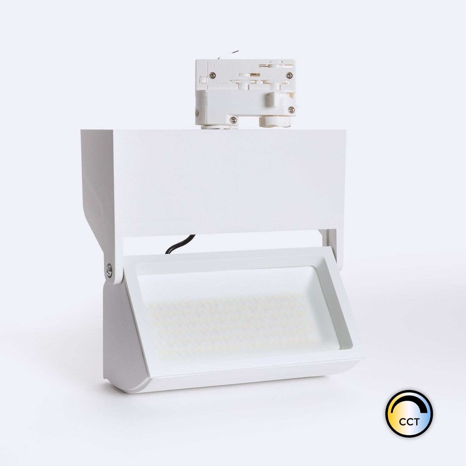 Spot LED sur Rail Triphasé 38W Piero CCT Sélectionnable 4000K - 5000K - 60