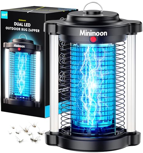 Minimoon Mosquito Killer Lamp with Dual LED Light, 4200V Electric...