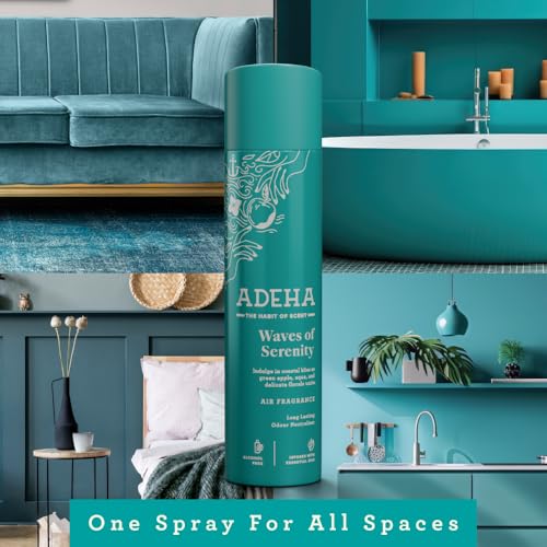 Image of Kleenest Adeha Room Air Freshener Spray Combo - Waves of Serenity & Dancing Dawn | Alcohol Free Long Lasting Fragrance for Home & Office | Room Freshener Spray Combo Pack | 218 ml x 2