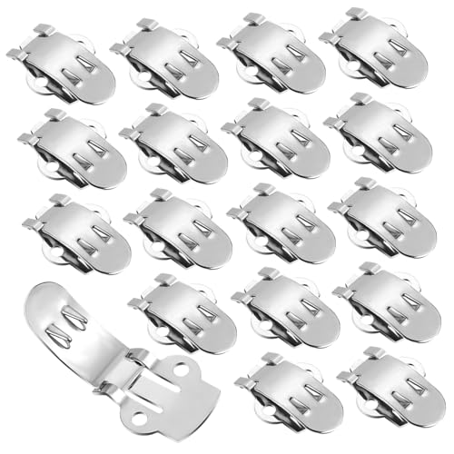 VILLCASE Hebillas de Zapatos de Acero Inoxidable Planas 25 Piezas Medianas, Clips Metálicos para Decoración y Bricolaje, Accesorios para Personalizar Calzado, Uso Versátil para Zapatos