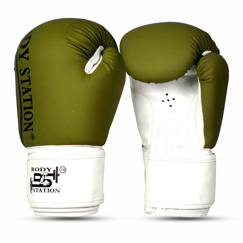 Image of Boxing Gloves - Faux Leather Training Gloves with Hook and Loop Velcro Closure for Long-Lasting Strength and Durability